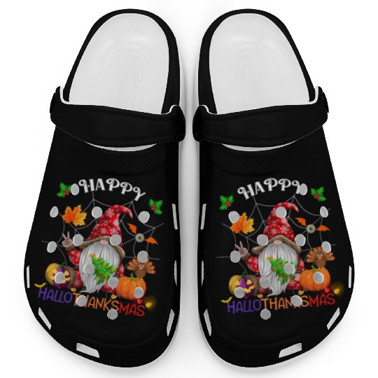 Happy HalloThanksMas Gnome Clogs
