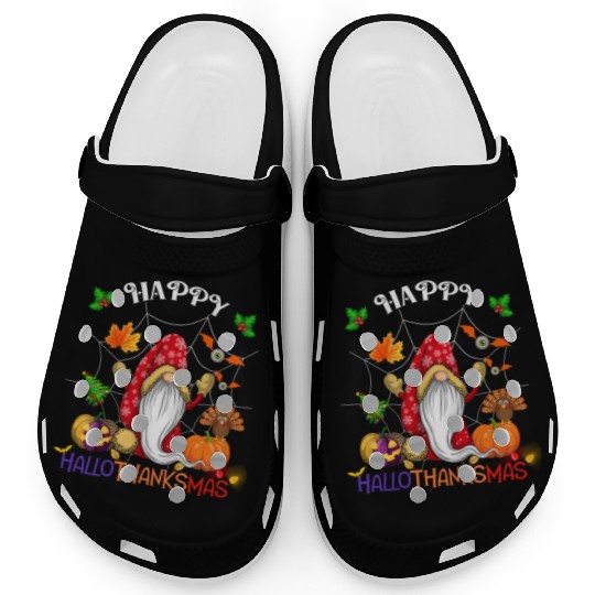 Happy HalloThanksMas Gnome Clogs