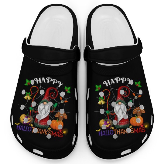 Happy HalloThanksMas Gnome Clogs