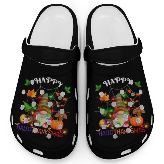 Happy HalloThanksMas Gnome Clogs