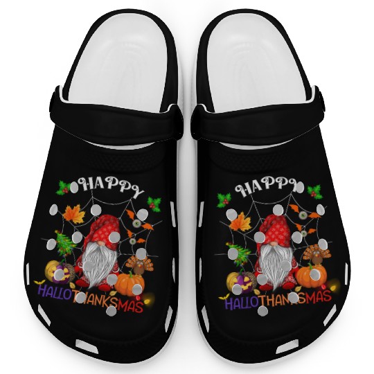 Happy HalloThanksMas Gnome Clogs