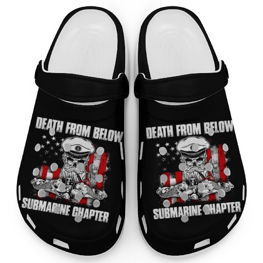 Death From Below Submarine Chapter Patriotic Clogs