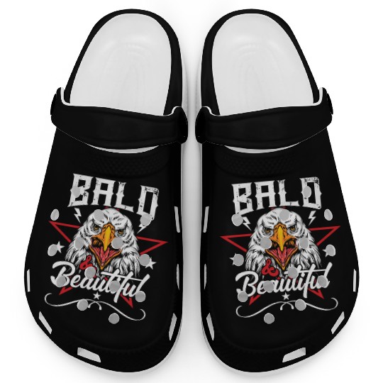Bald & Beautiful American Eagle with Stars and Clogs