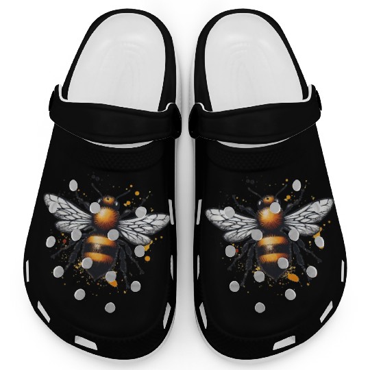 Honey Bee Insect Art Clogs