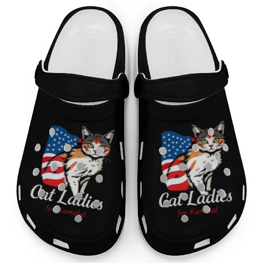 Cat Ladies for Kamala A Patriotic Fusion Clogs