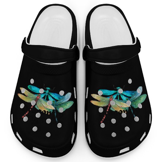 Colorful Dragonflies - Dragonfly Design Clogs