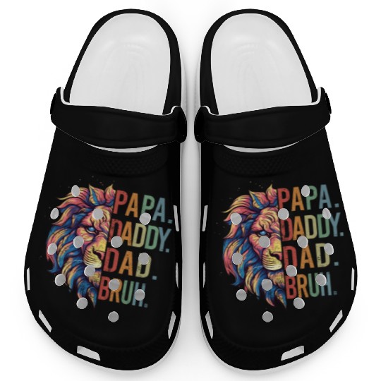 Papa Daddy Dad Bruh Retro Groovy Father's Day Clogs