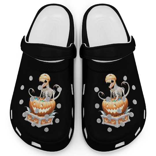 "Heavy Metal Skeletons and Skulls Halloween Art Clogs