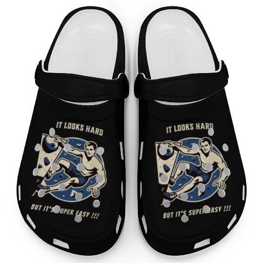 Climbing bouldering vintage Clogs funny saying