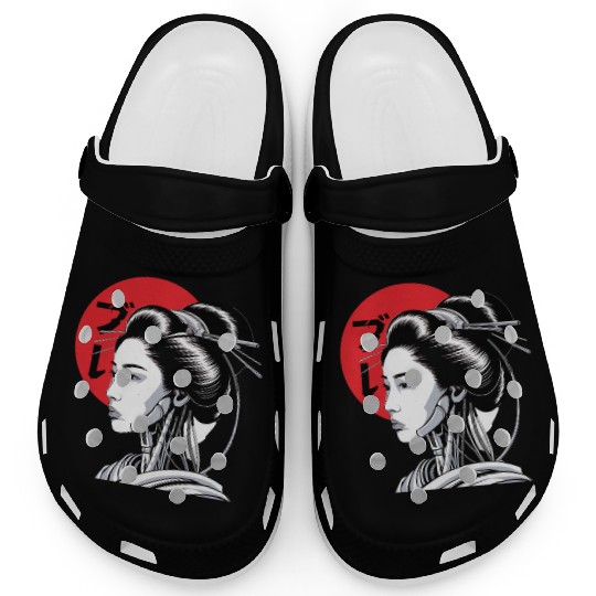 Cyberpunk Vaporwave Japanese Neon Street Art Clogs