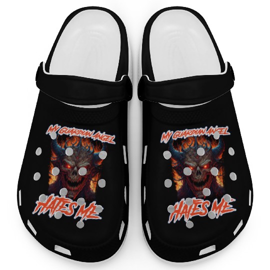My Guardian Angel Hates Me (Guys) Clogs