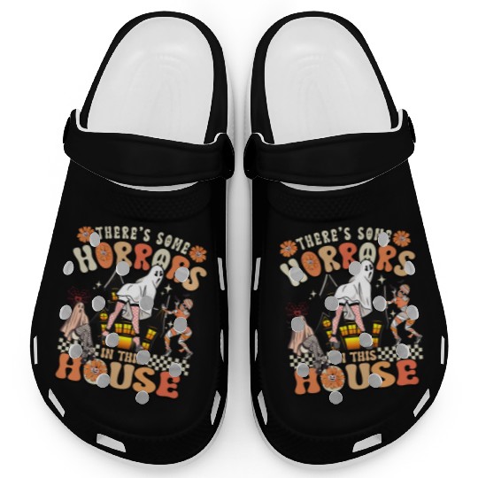 There's Some Horrors In This House Ghost Halloween Clogs
