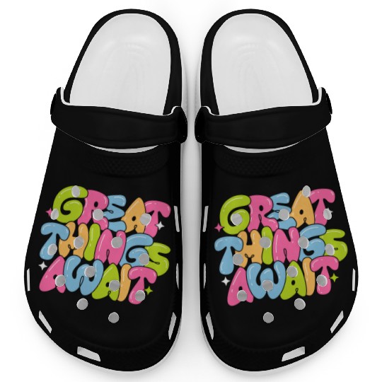 Orange Black Astronaut Retro Business Clogs 1