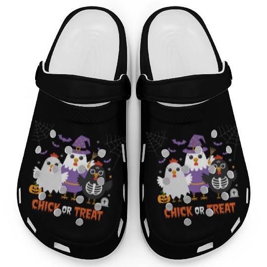 Chick Or Treat Halloween Fun With Witch Chicken Clogs
