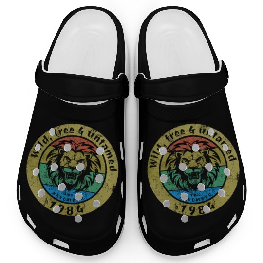 40th birthday Wild, free & untamed since 11/1984 Clogs