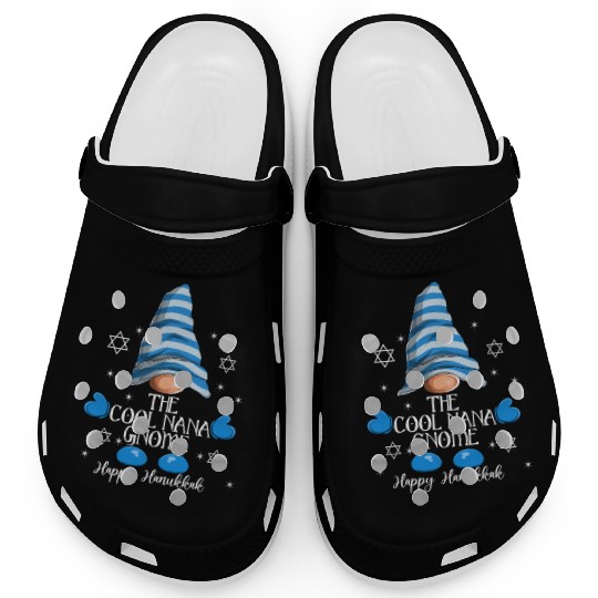 The Nana Gnome Funny Family MatchingGroup Hanukkah Clogs