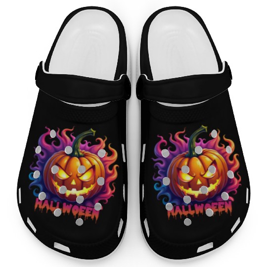 Halloween Jack O Lantern V 05 Clogs