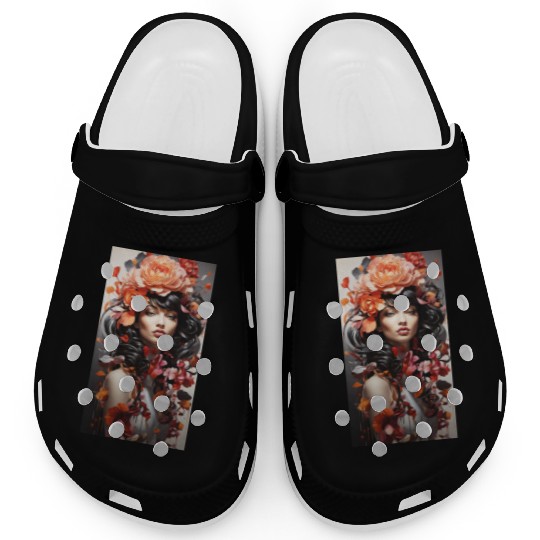 Girl with Flower Collection Clogs
