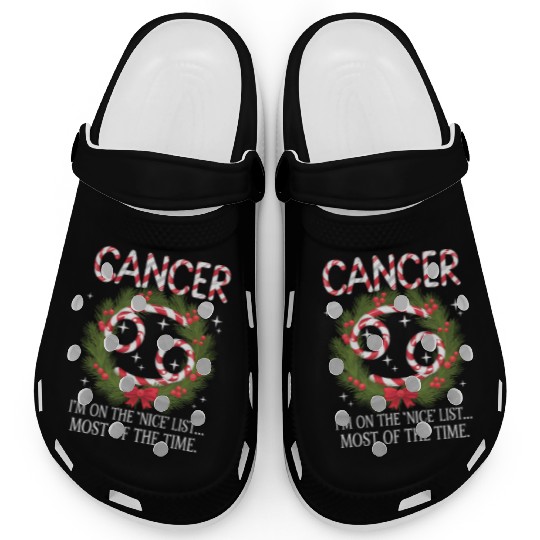 Cancer Zodiac Christmas: Nice List Clogs