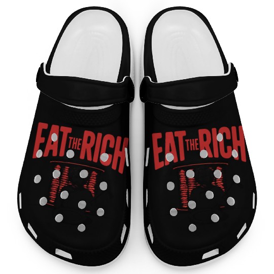 Eat The Rich Döner Kebab Satirical Design Clogs