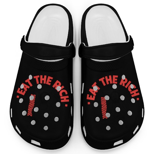 Eat The Rich Döner Kebab Satirical Design Clogs