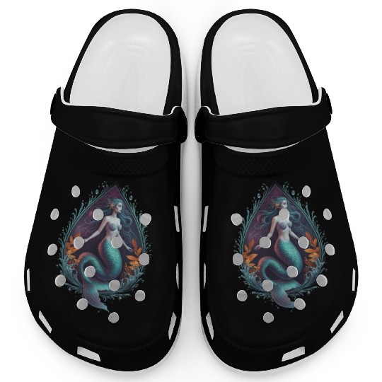 Mermaid's Ocean Drop: Ethereal Waters Clogs