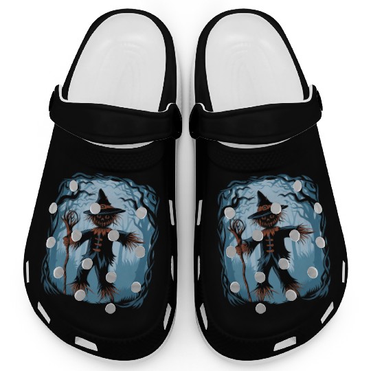 Spooky Halloween Scarecrow Clogs