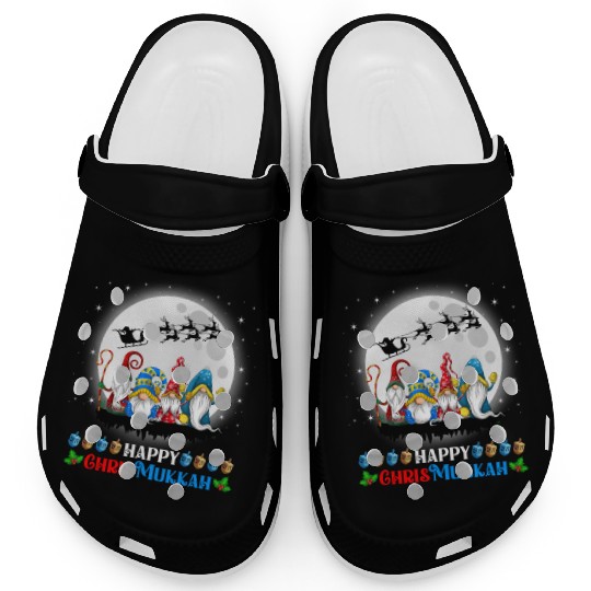 Happy Chrismukkah Gnomes Christmas Hanukkah Clogs