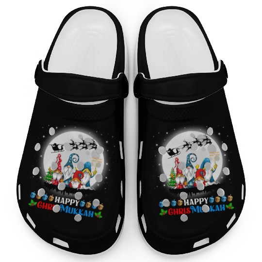 Happy Chrismukkah Gnomes Christmas Hanukkah Clogs