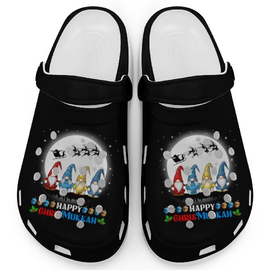 Happy Chrismukkah Gnomes Christmas Hanukkah Clogs