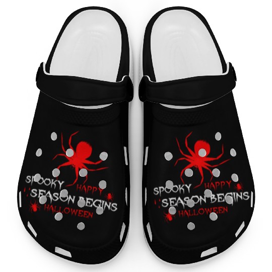 Spooky Spider Halloween Design Clogs