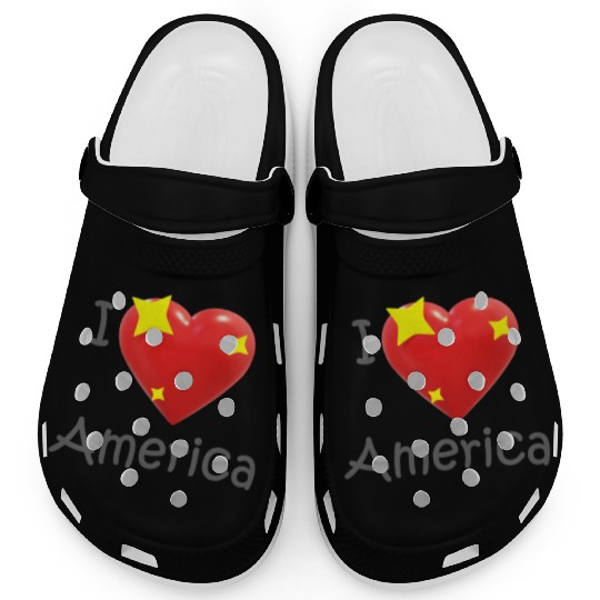 I Love America Clogs