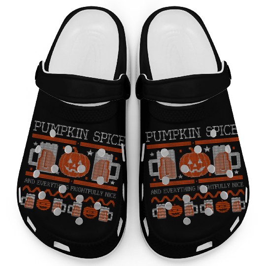 Pumpkin Spice Halloween Drink Clogs