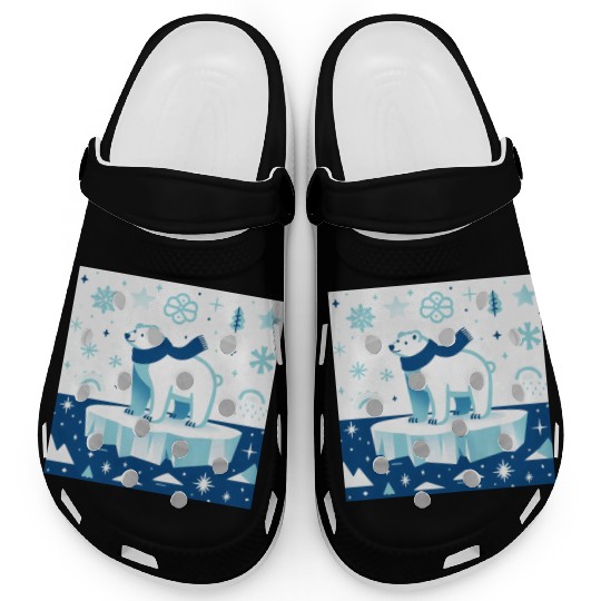 Polar Bear in Winter Wonderland Clogs