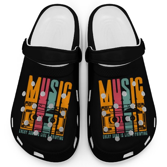 Vintage cassette tape recorder Clogs