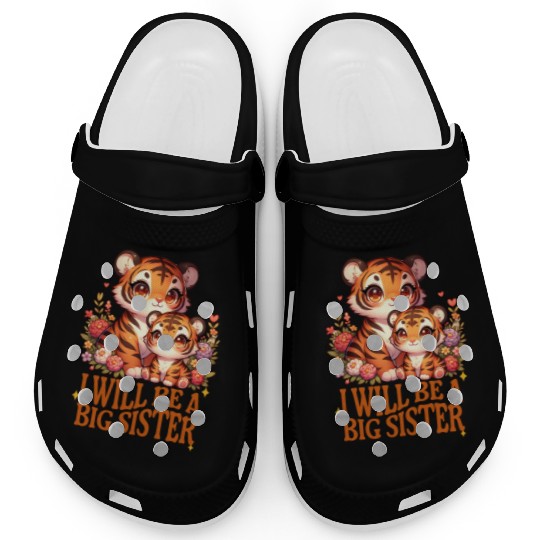 I'm Going To Be A Big Sister Sweet Tigers Clogs