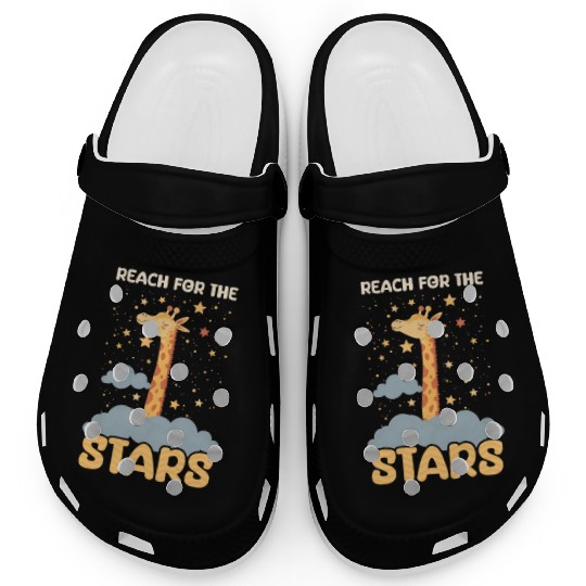 Giraffe Reach For The Stars Clogs