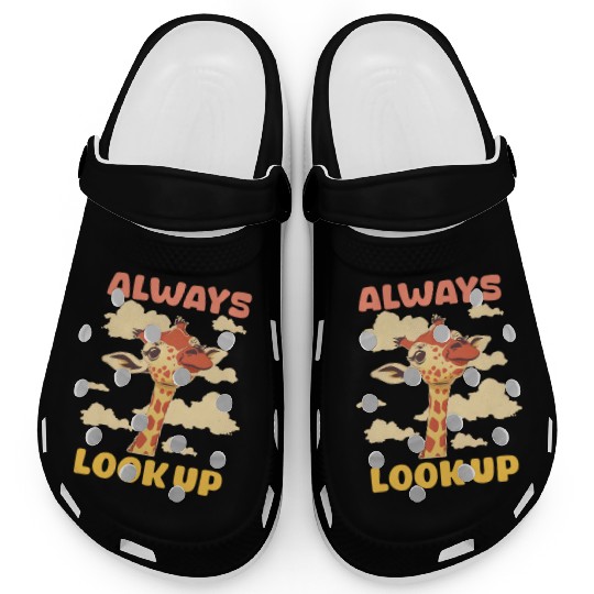 Giraffe Always Look Up Clogs