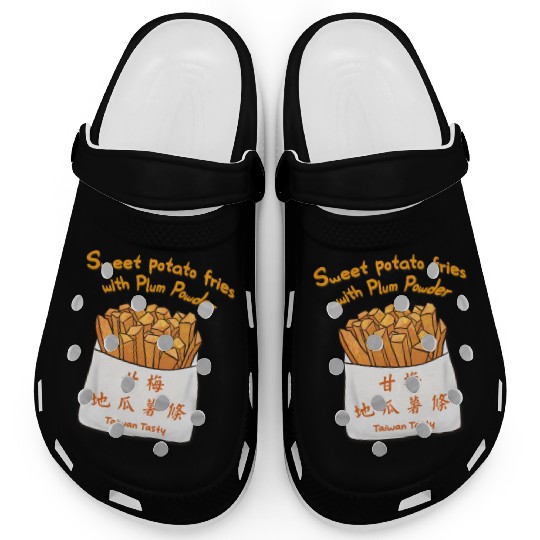 Taiwan food_ Sweet potato fries with Plum Powder Clogs