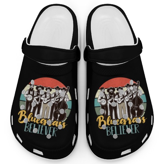 Bluegrass Believer Retro Musician Country Music Clogs