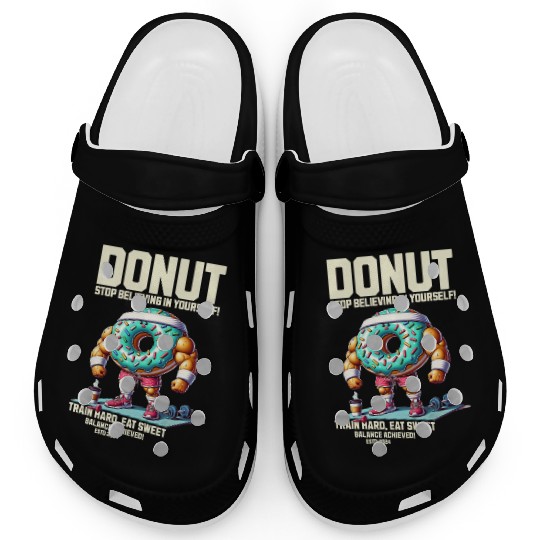 Donut Gym Life Motivation Sweet Fitness Clogs