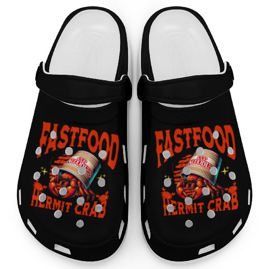 Cute Hermit Crab Instant Noodles Lover Clogs
