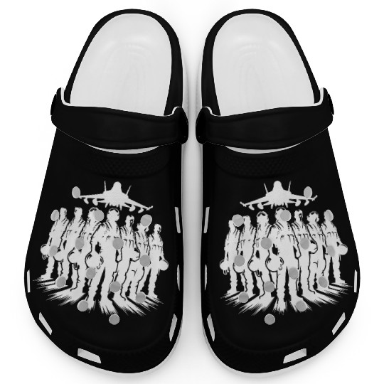 Air Force Pilots Cool Airplane Portrait Clogs
