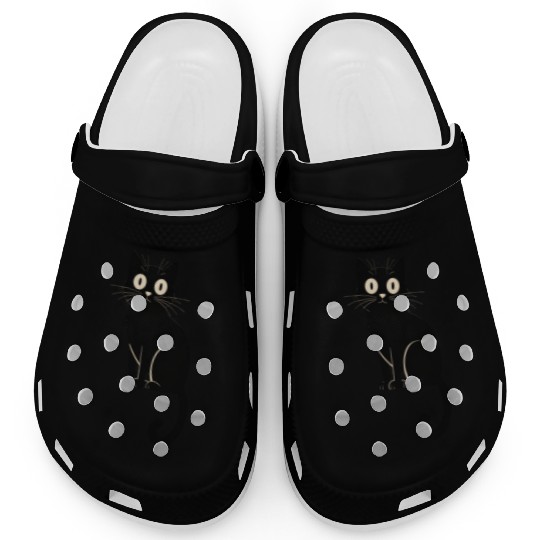 Mystical Black Cat Lover Clogs