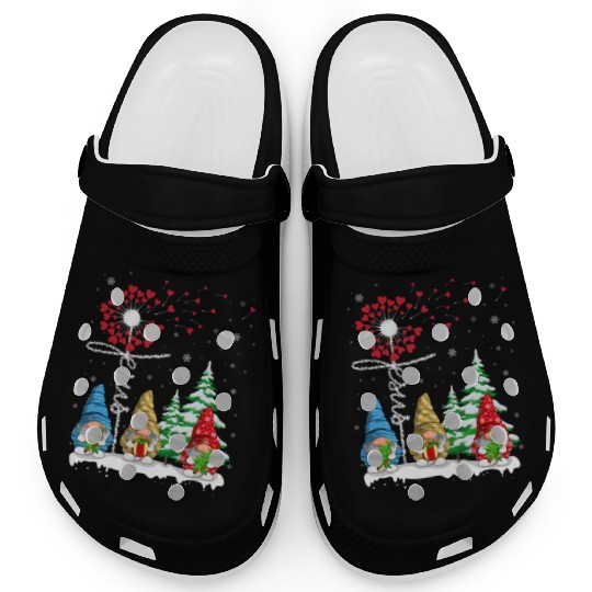 Gnomes Jesus Dandelion Christmas Tree Clogs