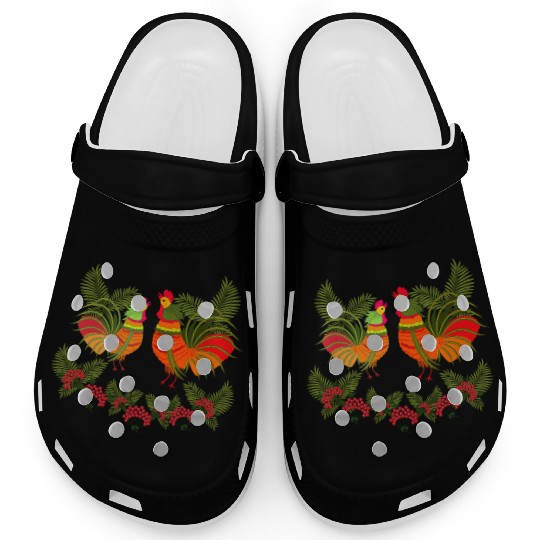 Rooster with hen Clogs