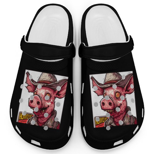 hillbilly redneck zombie cowboy pig Clogs