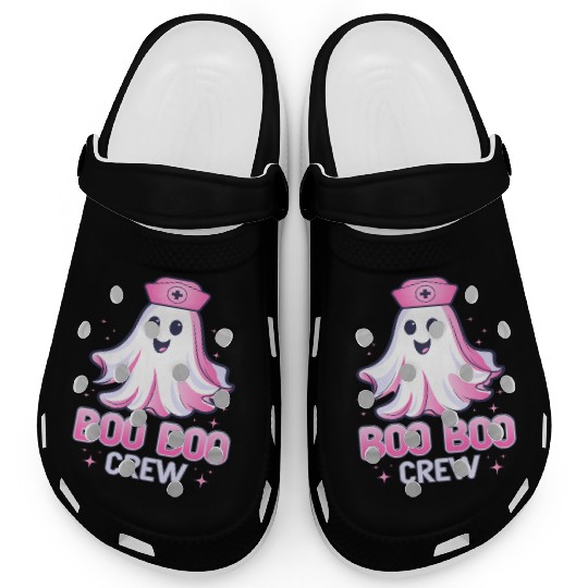Boo Boo Crew Nurse Pink Ghost Halloween Costume Clogs