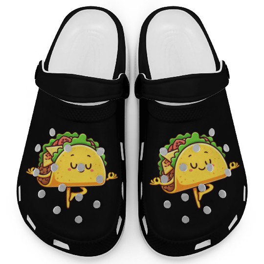 Taco Mexican fast food yoga meditation relaxation Clogs