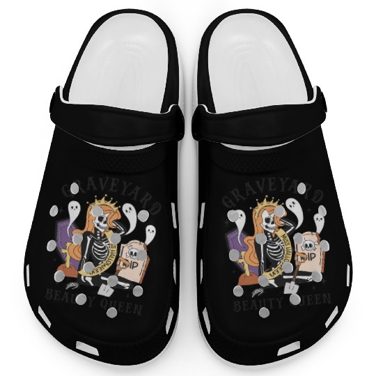 Graveyard Beauty Queen: Spooky & Funny Halloween Clogs